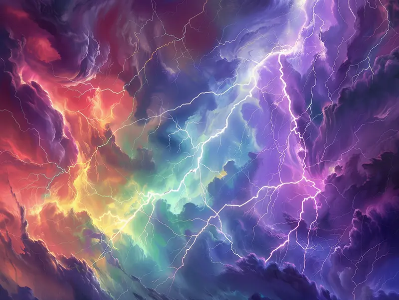 Depiction of the Rainbow Storm in the Moongarden